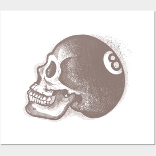 Eight Ball Skull Posters and Art